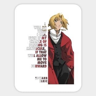 Edward Elric Quote Full Metal Alchemist Sticker